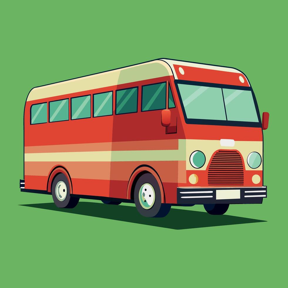 autobus piatto design cartone animato icona illustrazione scuola autobus vettore