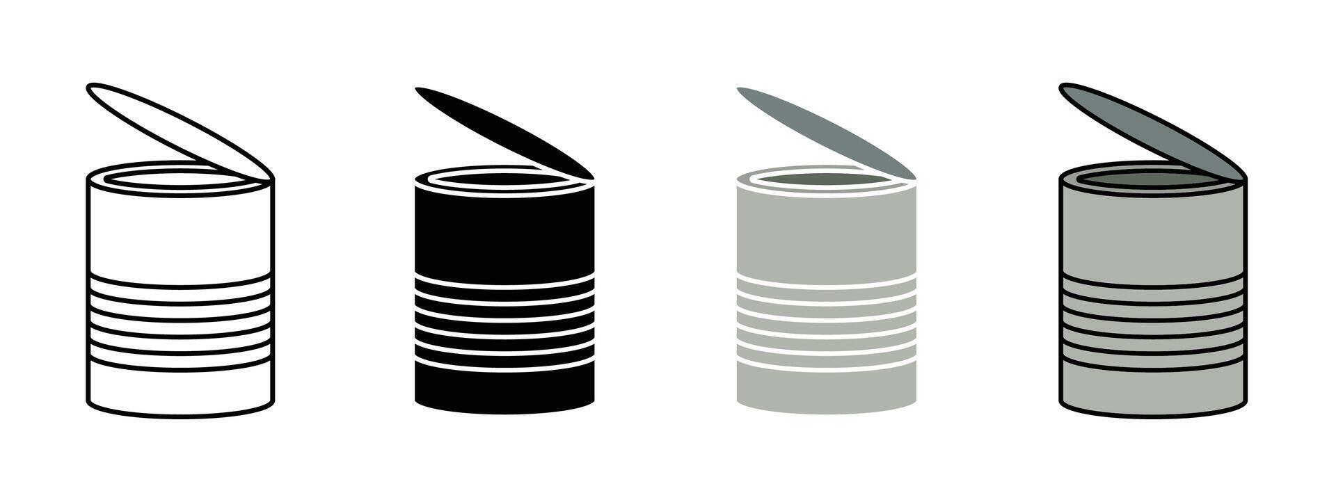 Aperto lattina può icona vettore