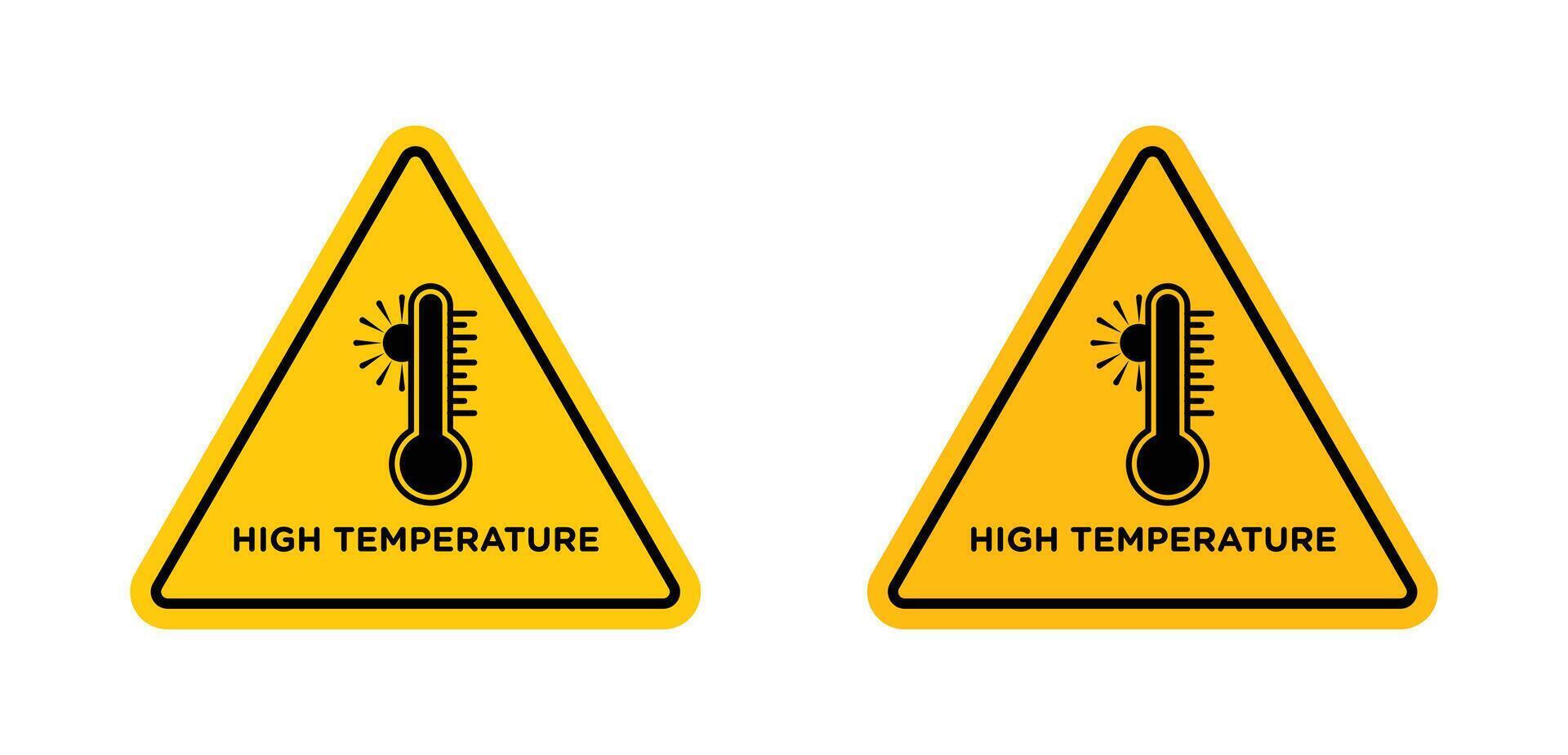 alto temperatura avvertimento cartello vettore