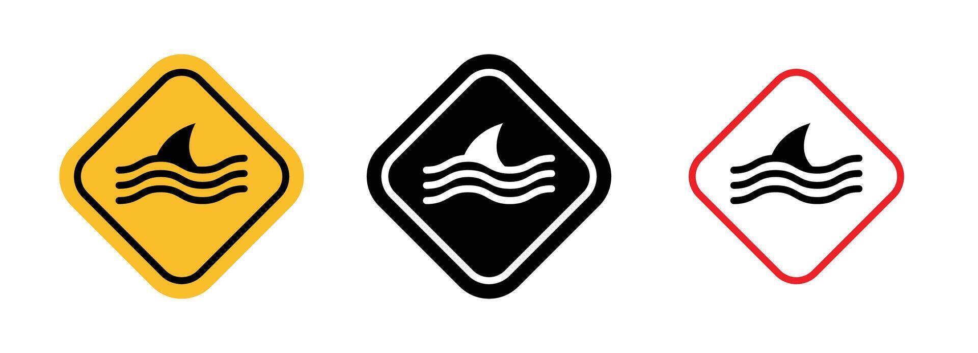 Pericolo di squalo cartello vettore