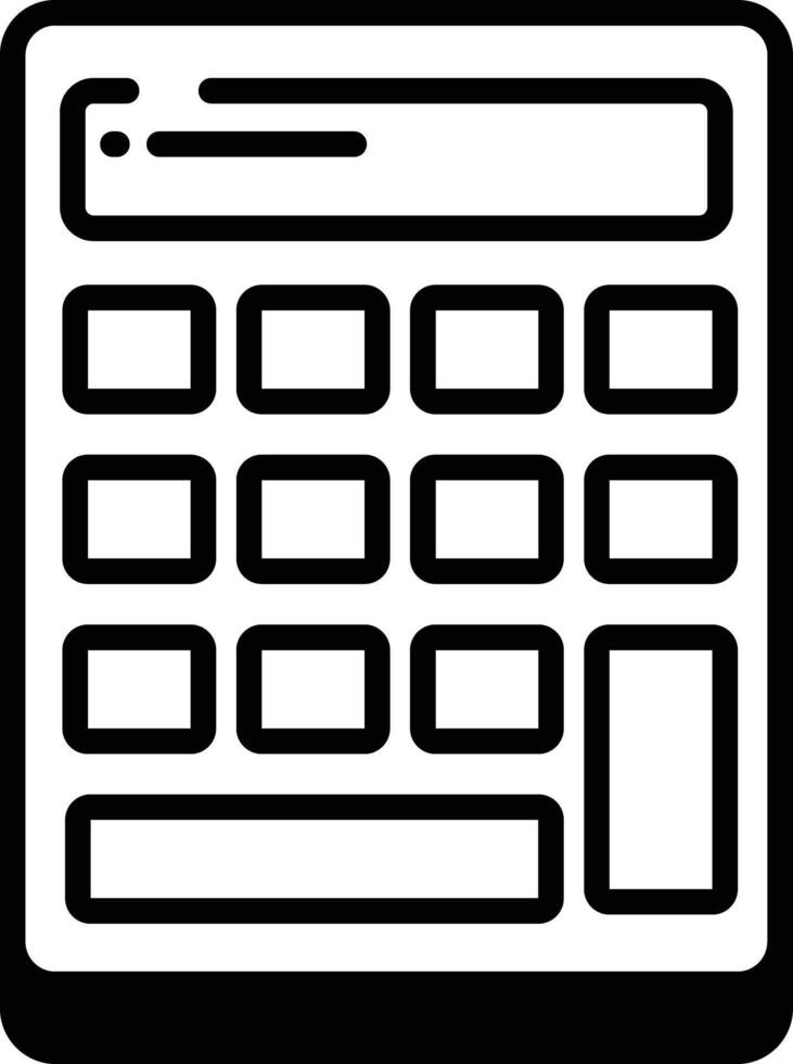 calcolatrice glifo e linea vettore illustrazione
