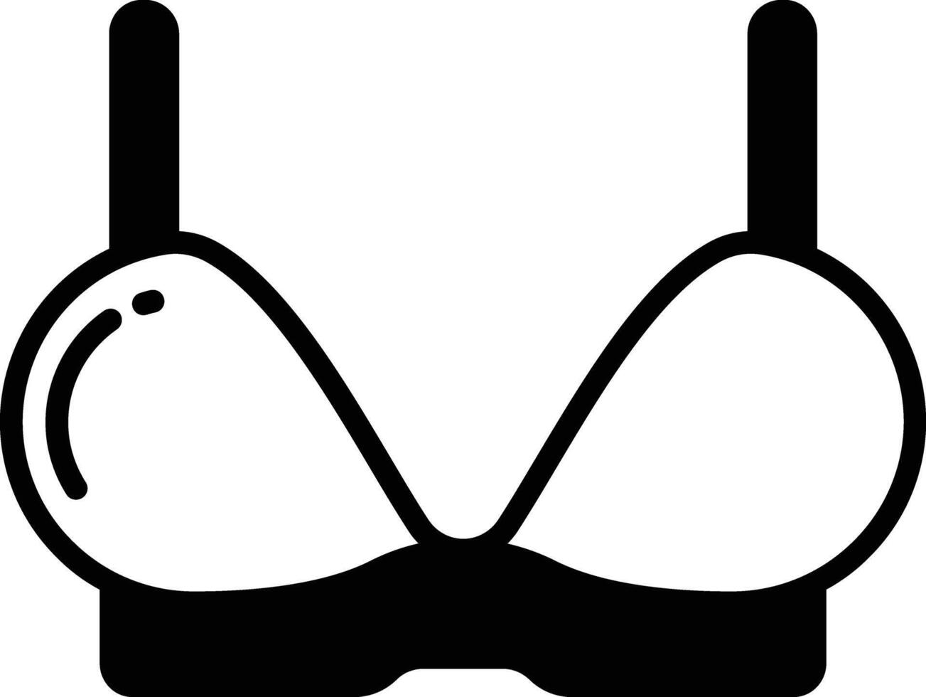 reggiseno glifo e linea vettore illustrazione