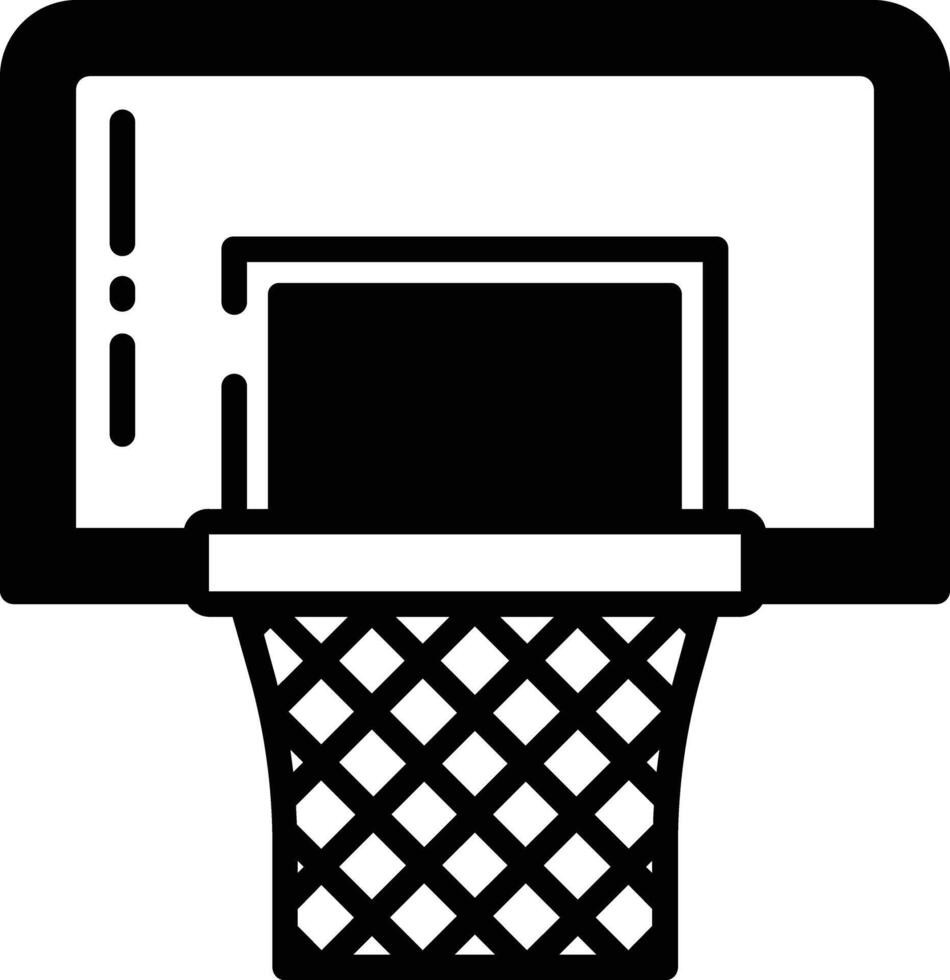 pallacanestro glifo e linea vettore illustrazione
