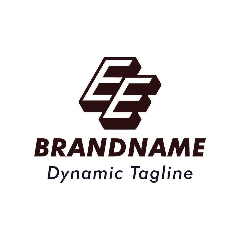 lettere eee 3d monogramma logo, adatto per attività commerciale con eee iniziali vettore