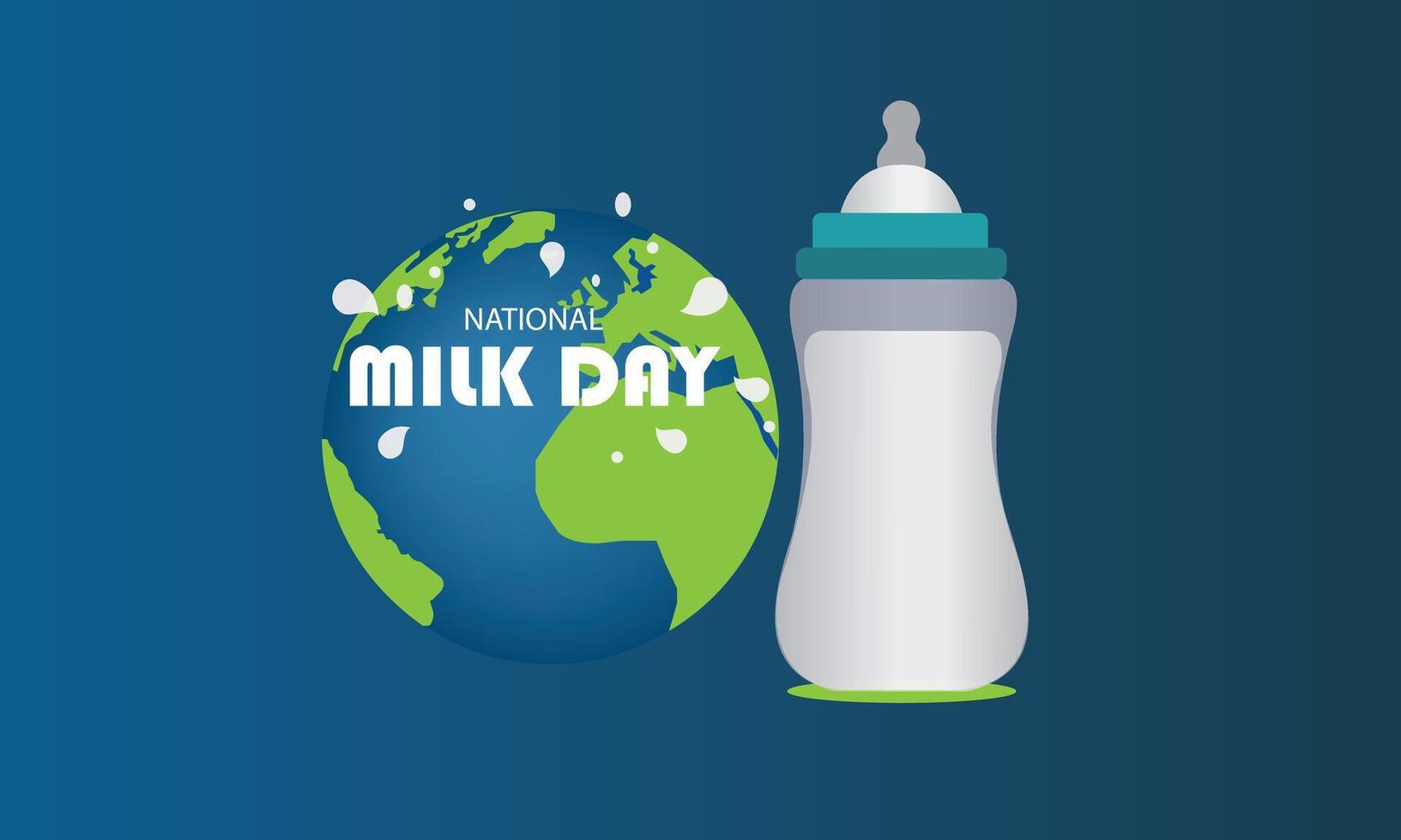 mondo latte giorno vettore illustrazione design. semplice e elegante design