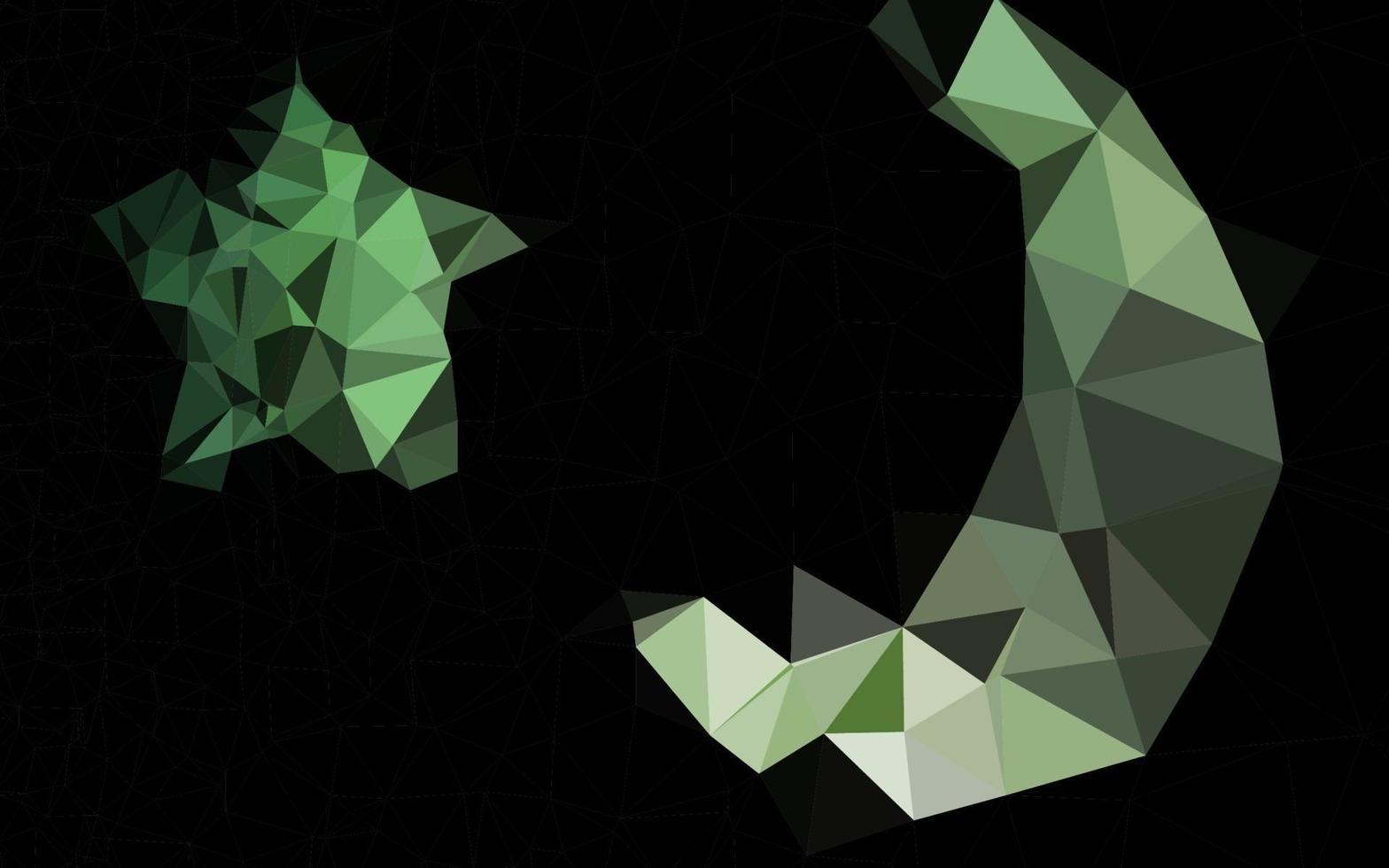layout low poly di vettore verde scuro.