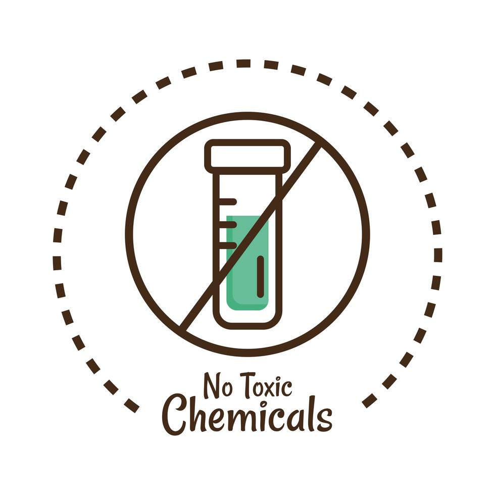 nessuna etichetta di sostanze chimiche tossiche vettore