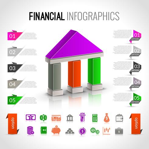 Infographics finanziario bancario vettore