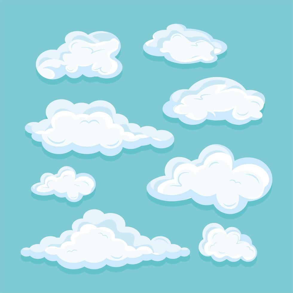gruppo di nuvole del cielo vettore