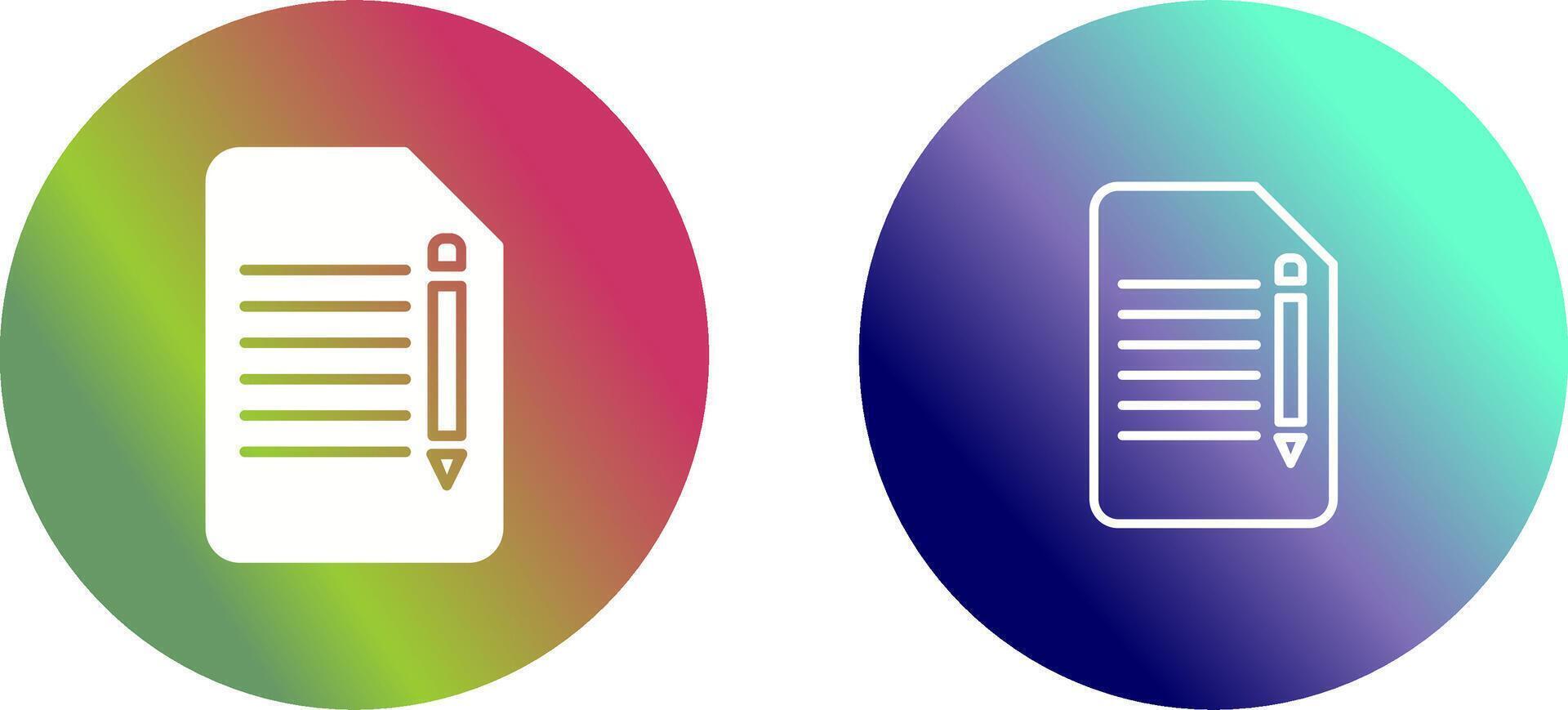 modificare documento vettore icona