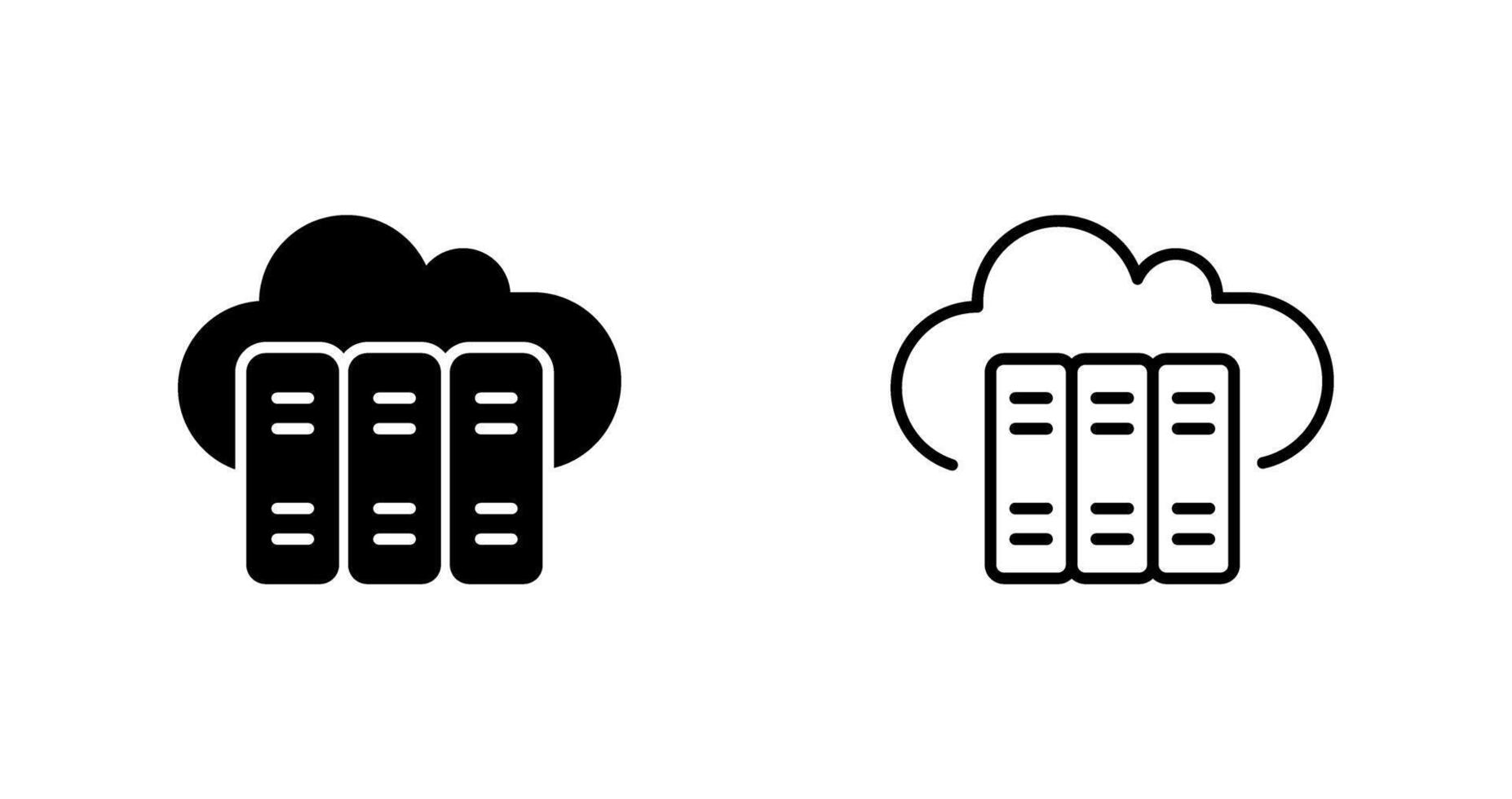 nube biblioteca vettore icona
