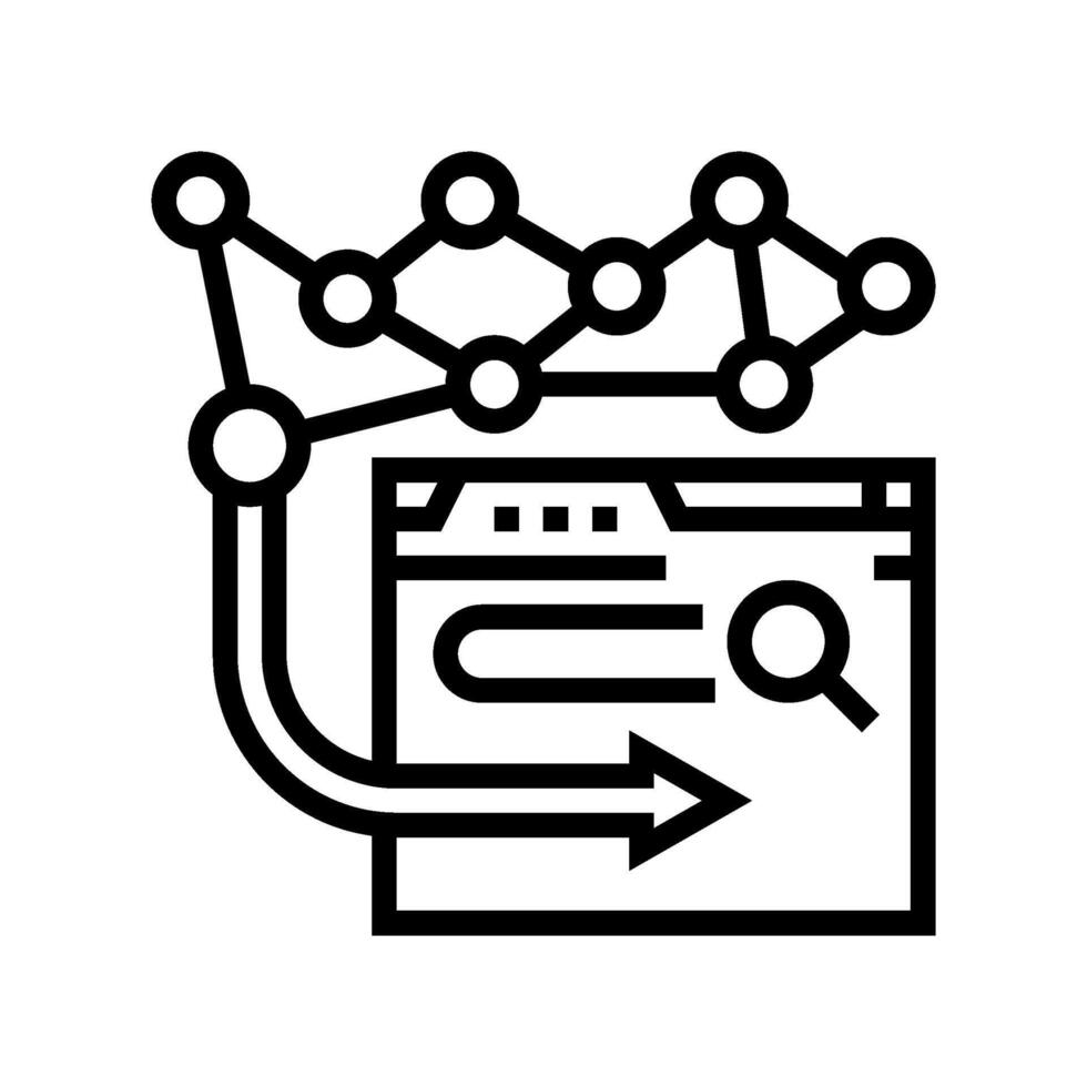 ragnatela 2.0 SEO linea icona vettore illustrazione