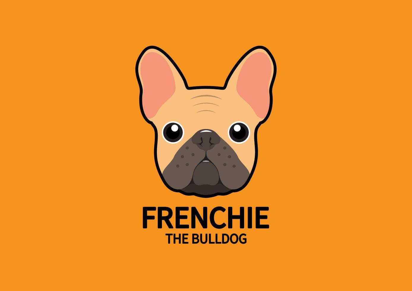 carino cerbiatto Frenchie il bulldog logo vettore