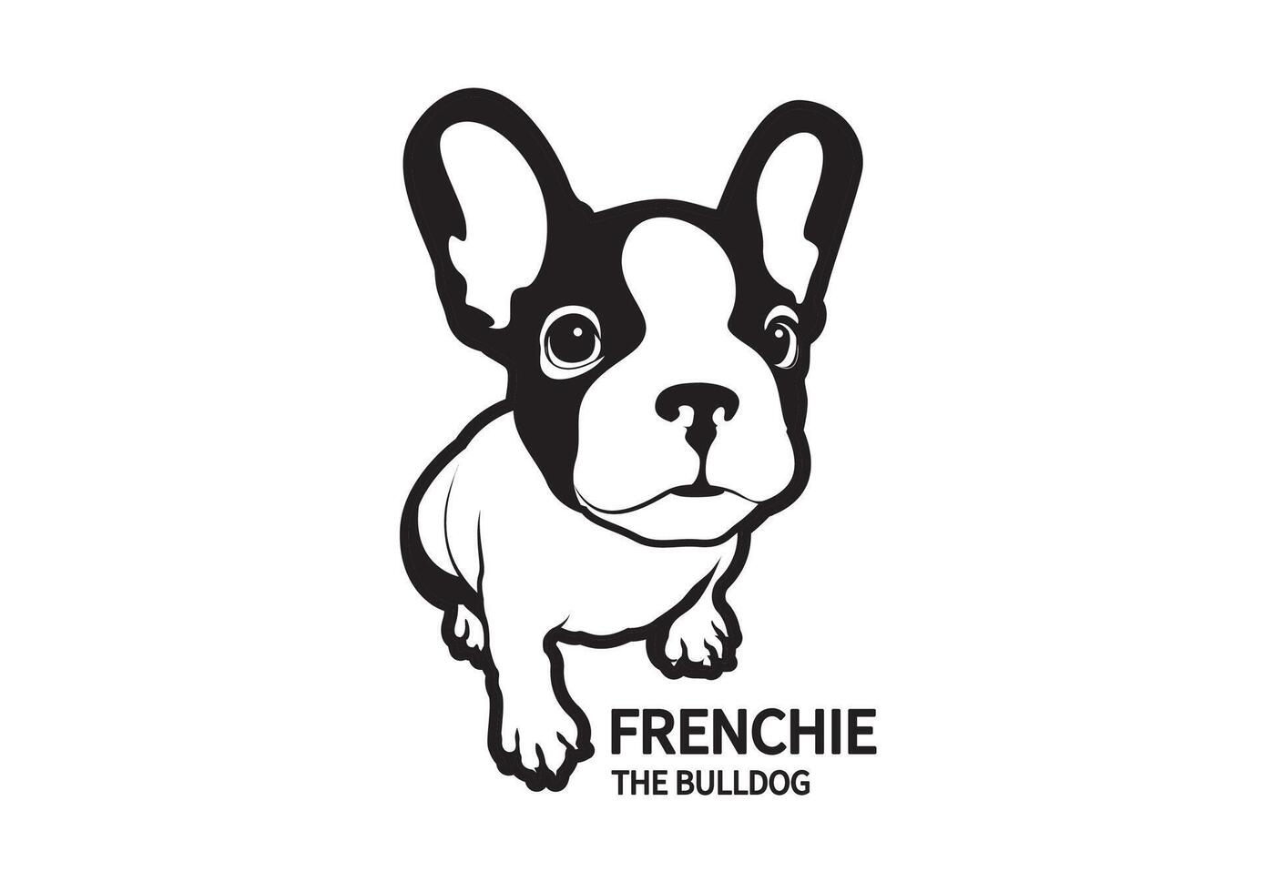 adorabile francese bulldog in attesa per il suo spuntini vettore