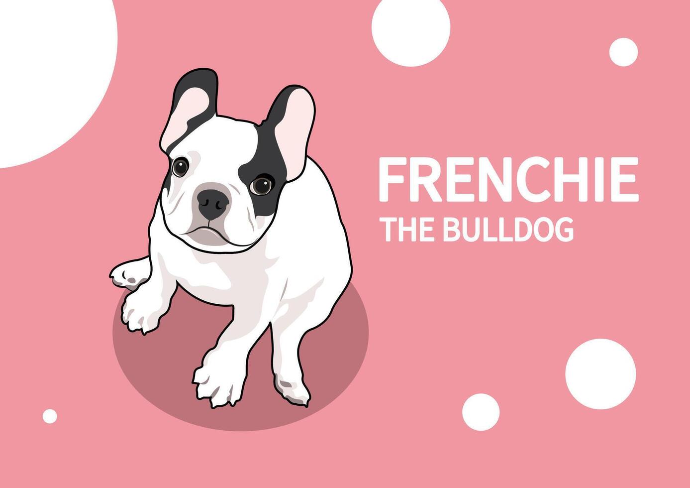 carino Frenchie il bulldog guardare a voi vettore