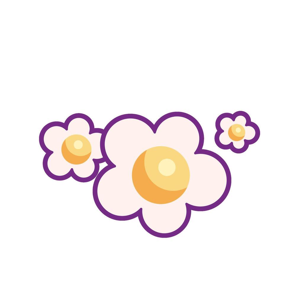 delicato bianca camomilla primavera fiori icona vettore