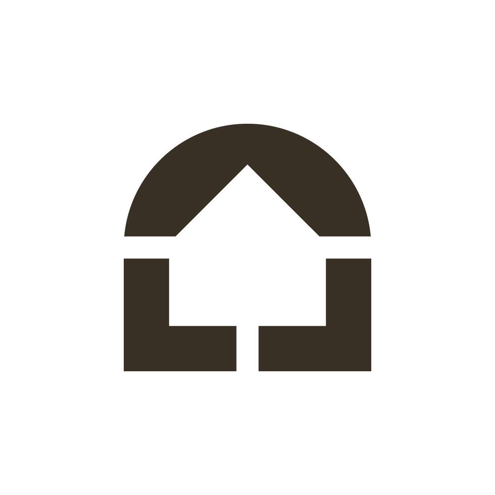 semplice geometrico Casa tunnel logo vettore