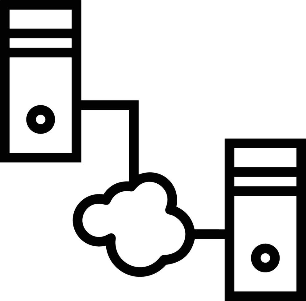 nube icona simbolo vettore Immagine. illustrazione di il ospitando Conservazione design Immagine