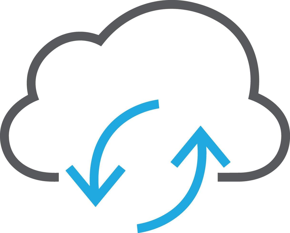 nube icona simbolo vettore Immagine. illustrazione di il ospitando Conservazione design Immagine