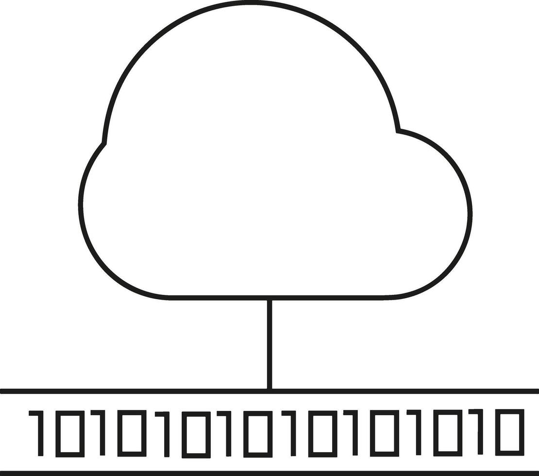 nube icona simbolo vettore Immagine. illustrazione di il ospitando Conservazione design Immagine