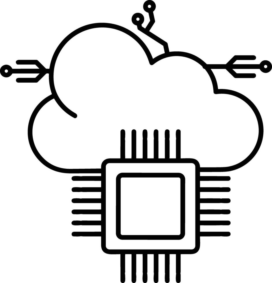 nube icona simbolo vettore Immagine. illustrazione di il ospitando Conservazione design Immagine