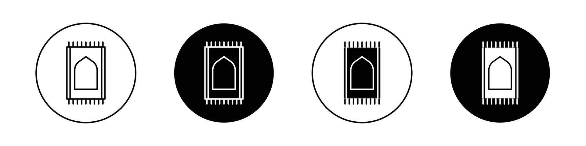 icona del tappeto di preghiera vettore