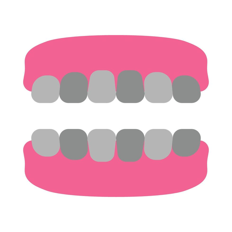 dentiera vettore piatto icona