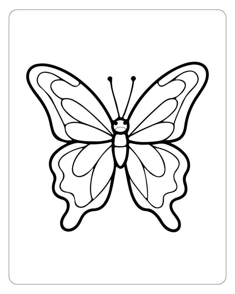 carino farfalla vettore, farfalla nero e bianca vettore