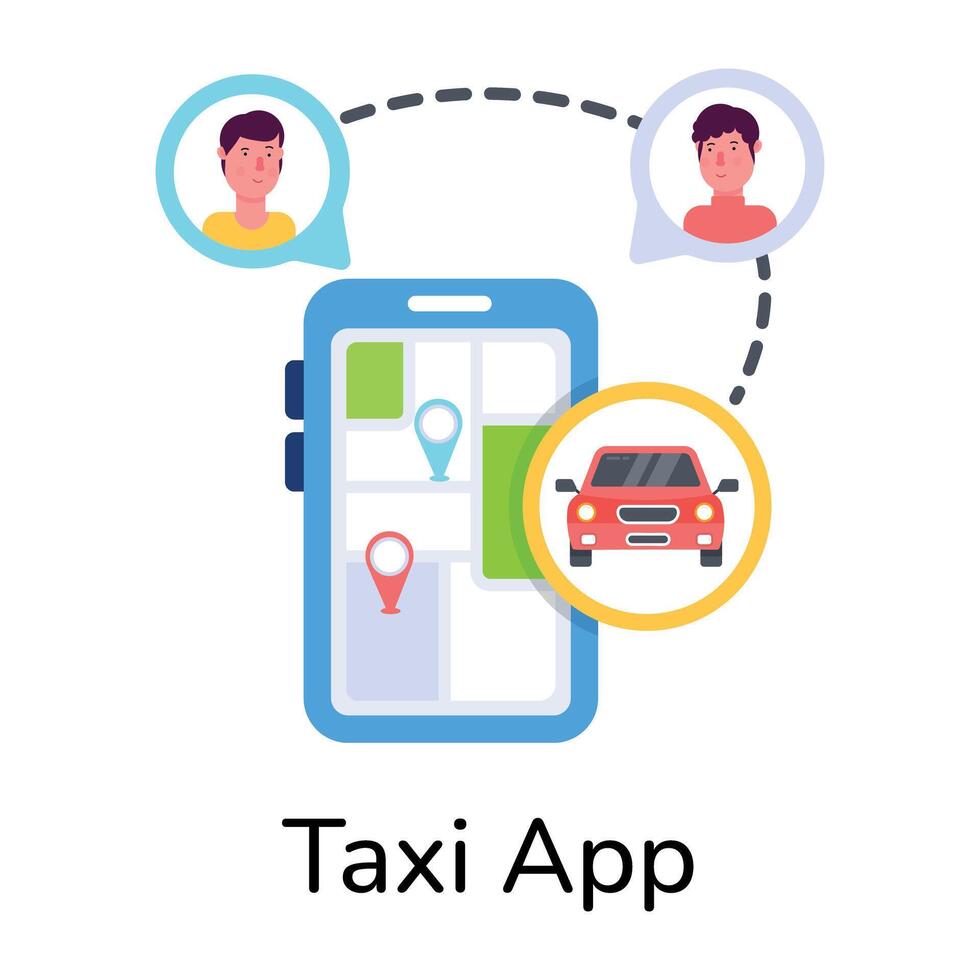 di moda Taxi App vettore