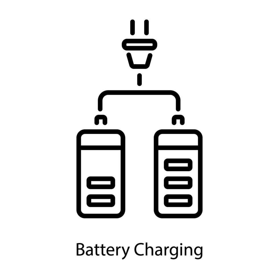 di moda batteria ricarica vettore