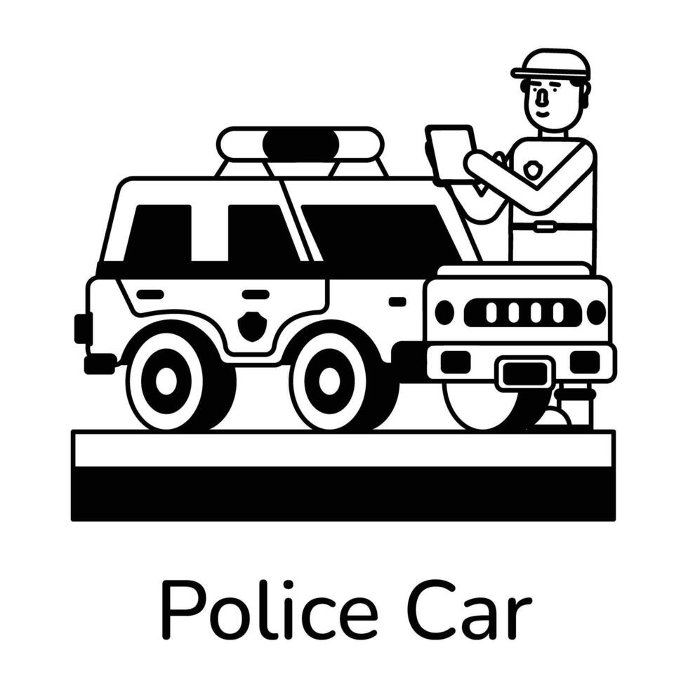 auto della polizia alla moda vettore