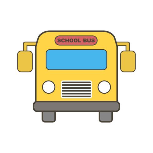 Icona di vettore School bus