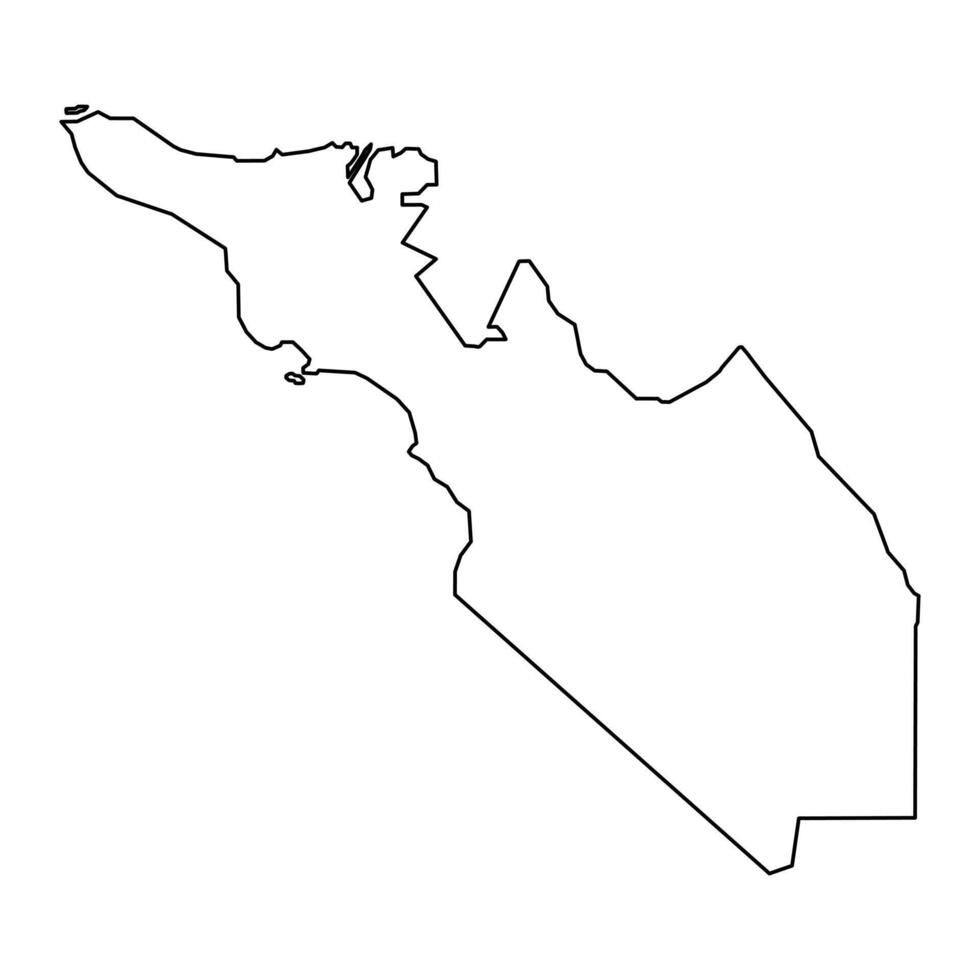 Santa rita sumai comune carta geografica, amministrativo divisione di guam. vettore illustrazione.