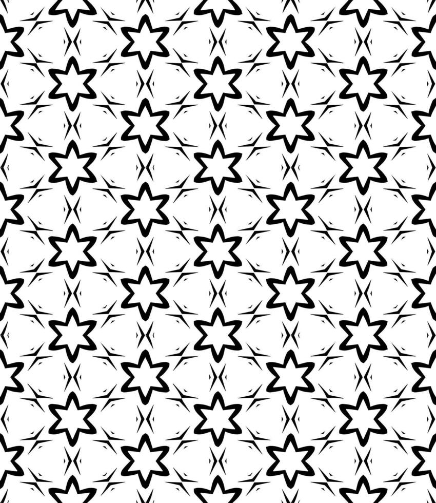 nero e bianca senza soluzione di continuità astratto modello. sfondo e sfondo. in scala di grigi ornamentale design. vettore