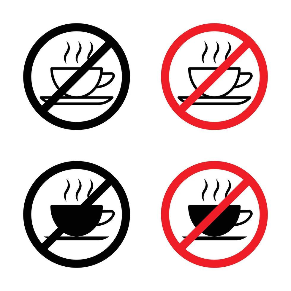 no caffè tazza cartello vettore