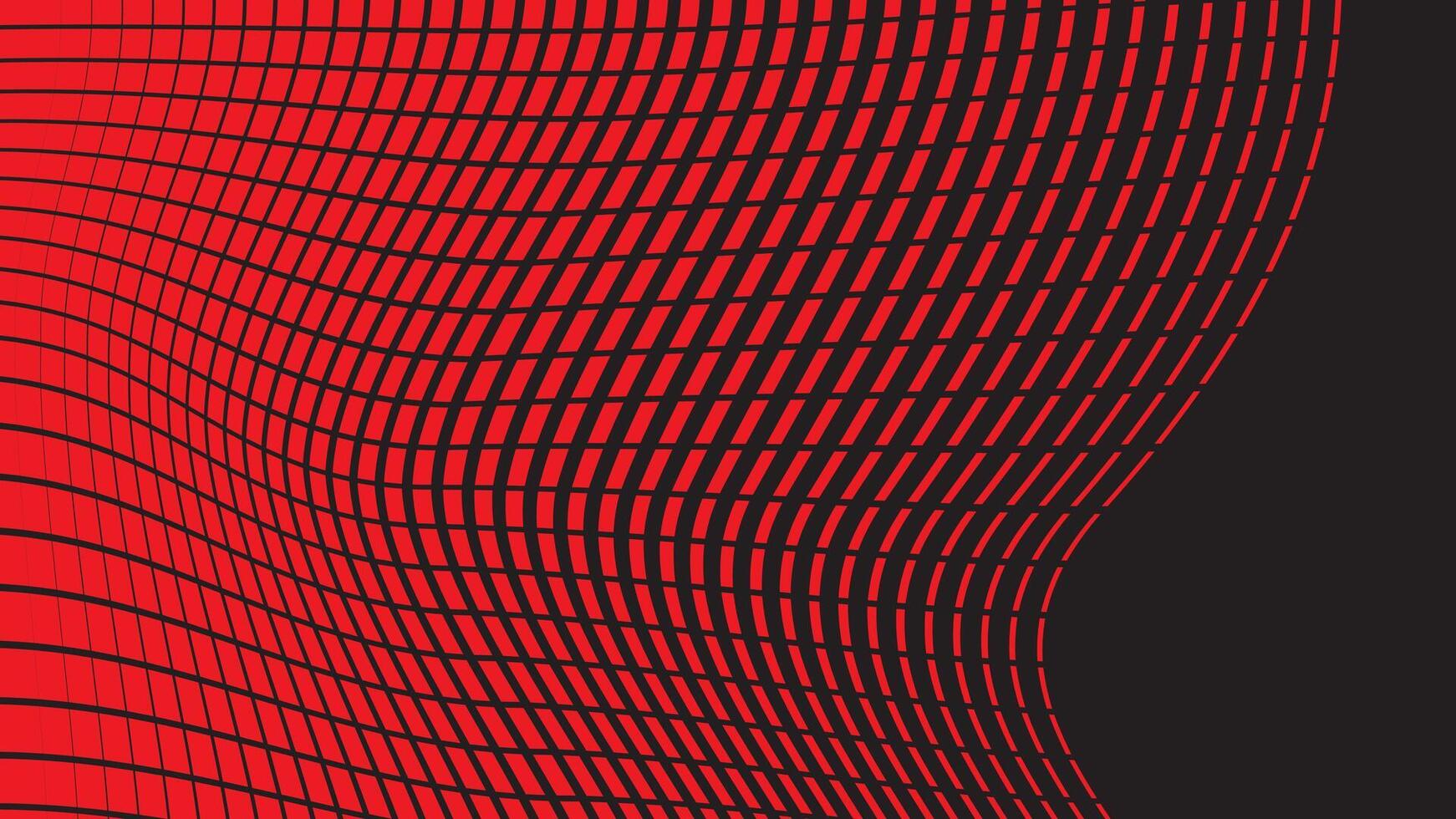 astratto geometrico dinamico onda linea rosso e nero vettore sfondo