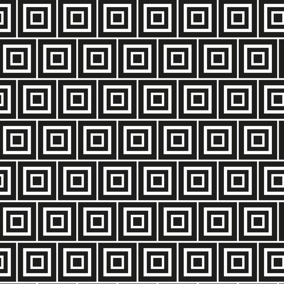 vettore senza soluzione di continuità geometrico struttura nel il modulo di un' modello di nero piazze su un' bianca sfondo