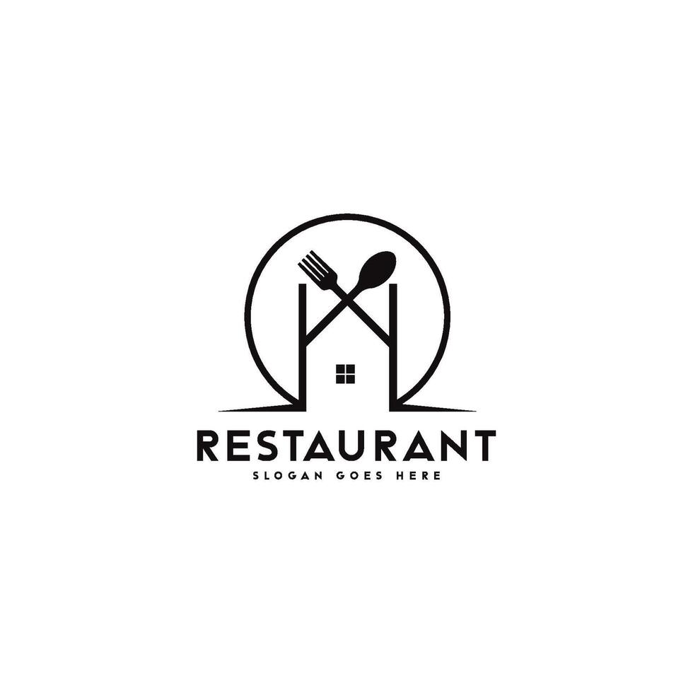 logo ristorante vettore design cibo