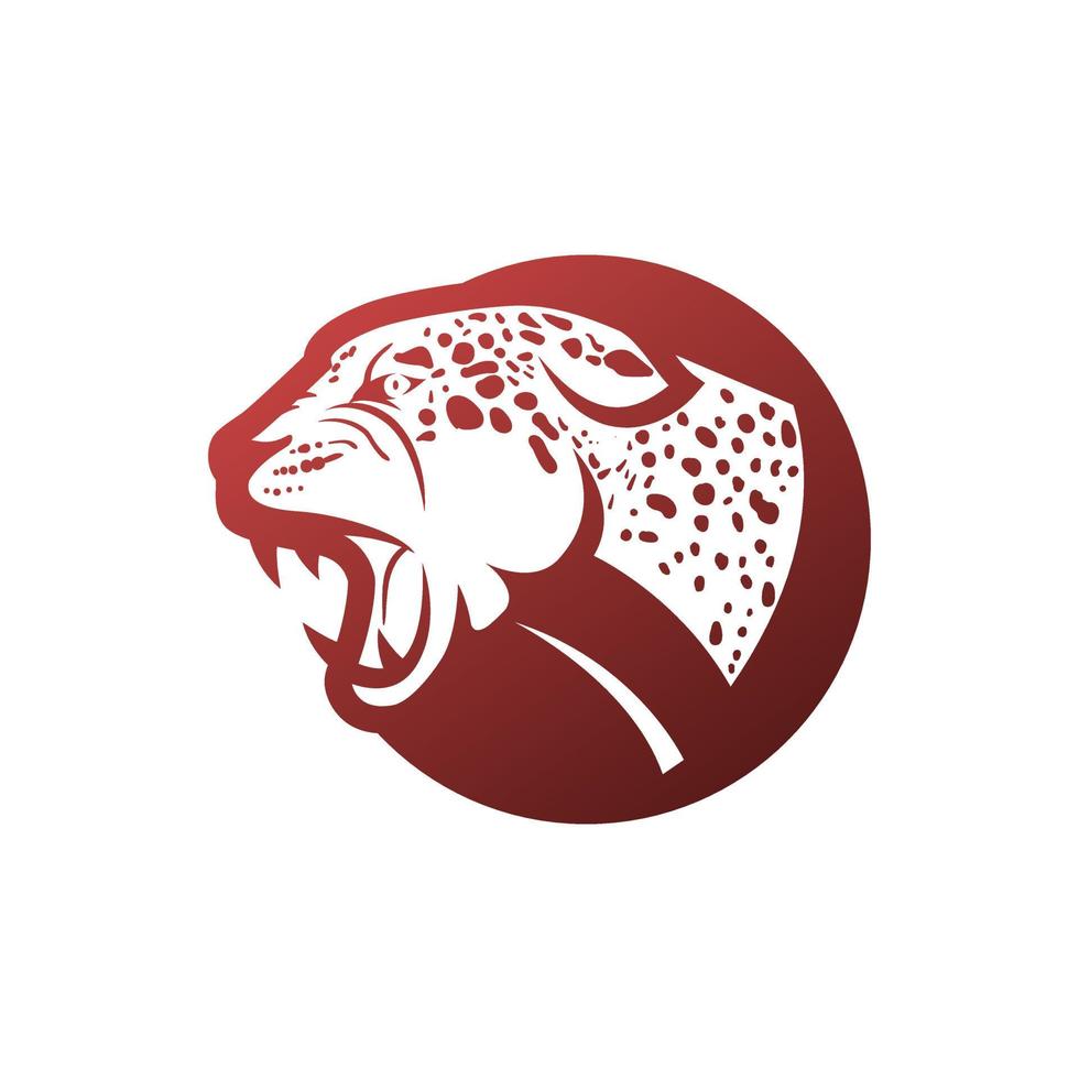 logo della testa di giaguaro vettore