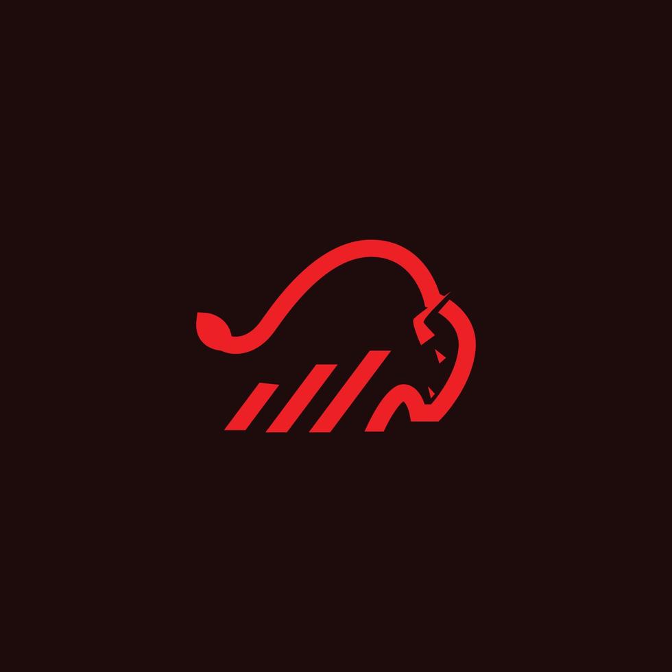 semplice logo del toro vettore