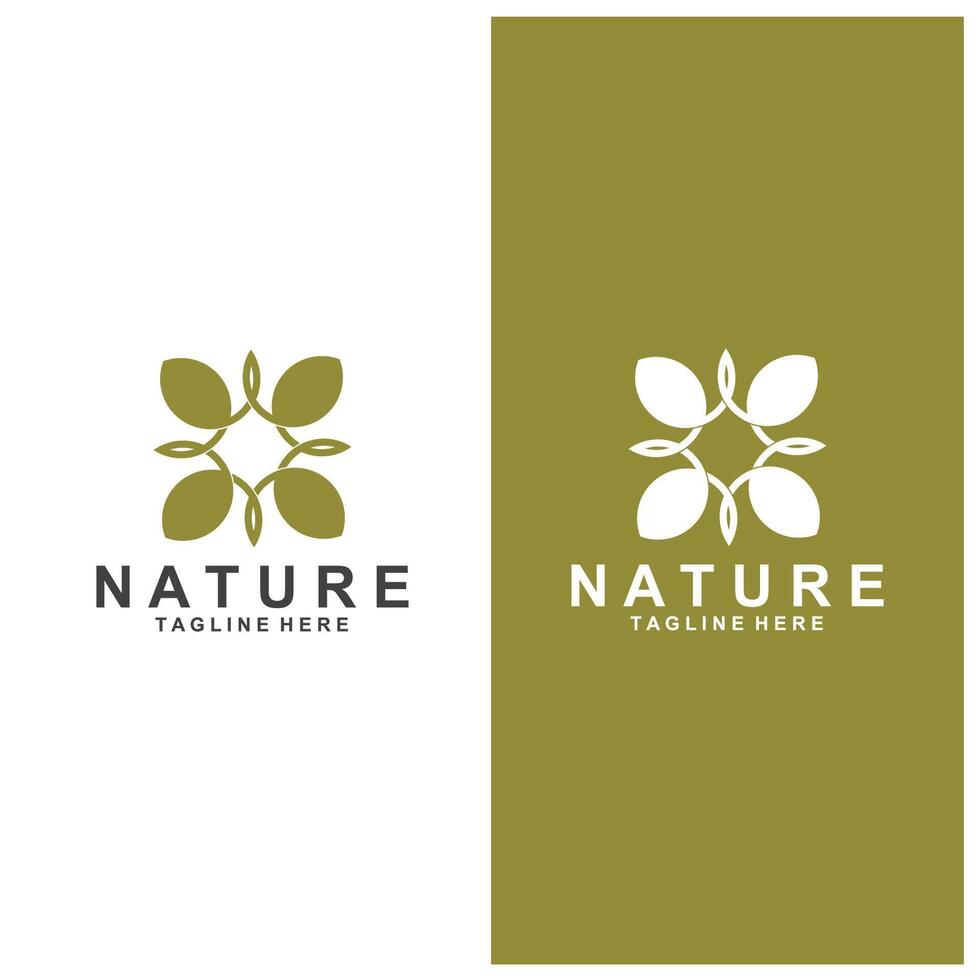 semplice fiore logo natura logo astratto design vettore