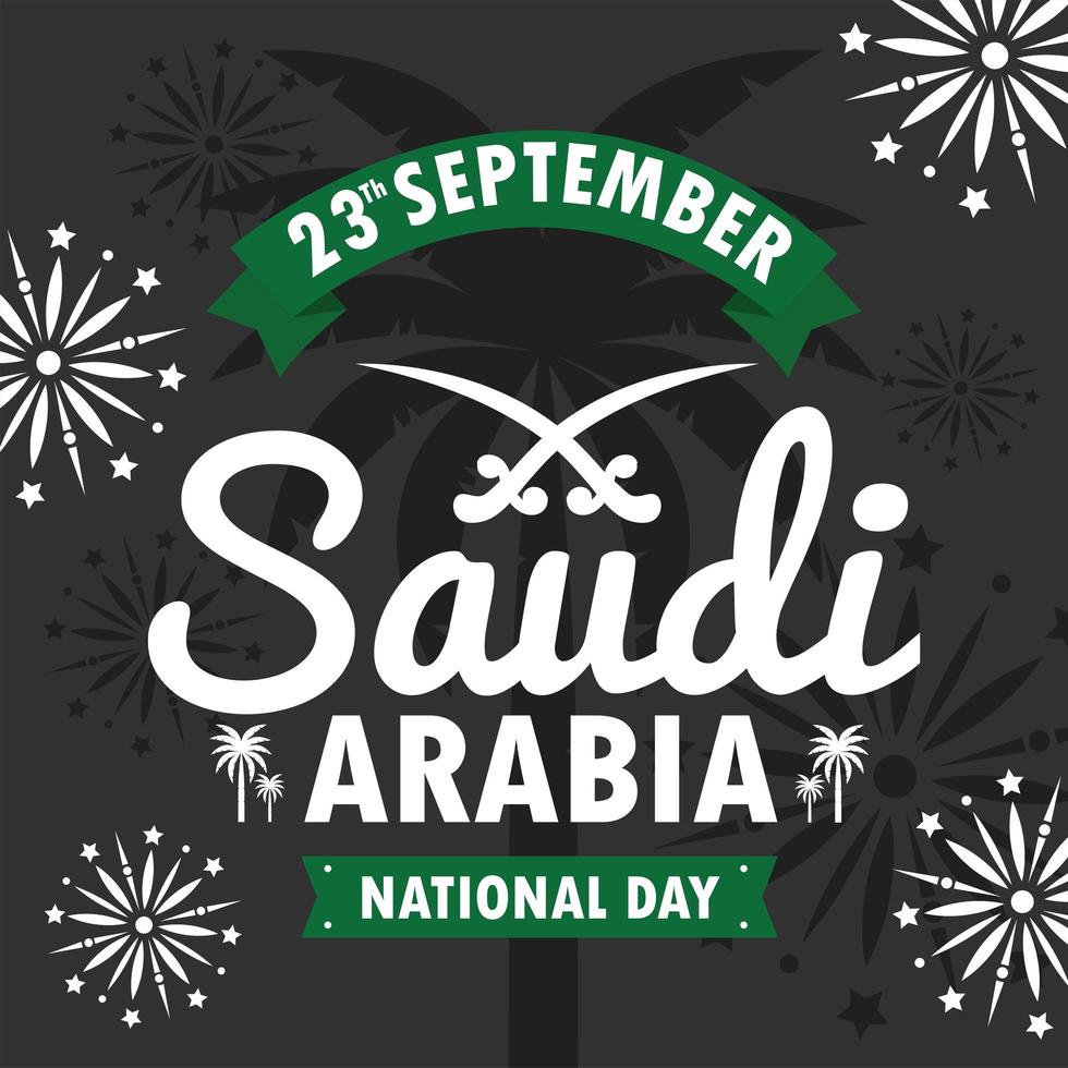 biglietto di celebrazione dell'arabia saudita vettore