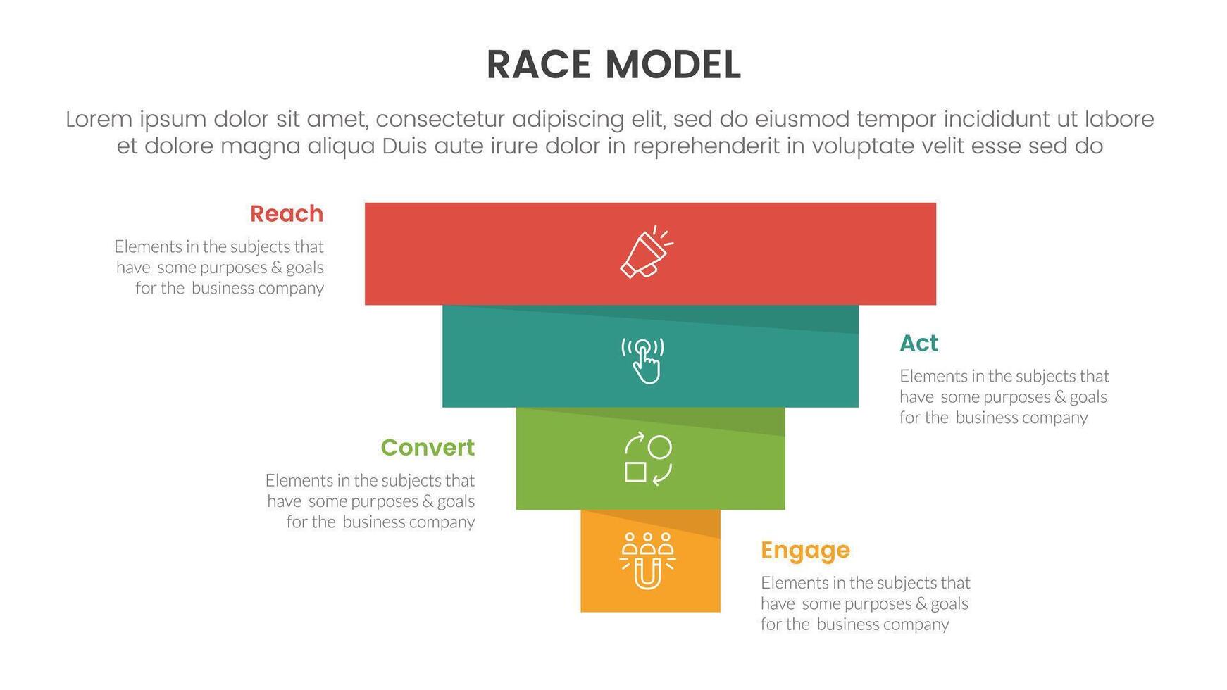 okr obiettivi e chiave risultati Infografica 3 punto palcoscenico modello con cerchio e freccia giusto direzione concetto per diapositiva presentazione vettore