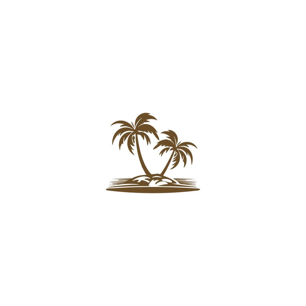ai generato palma albero fricchettone Vintage ▾ logo vettore icona illustrazione
