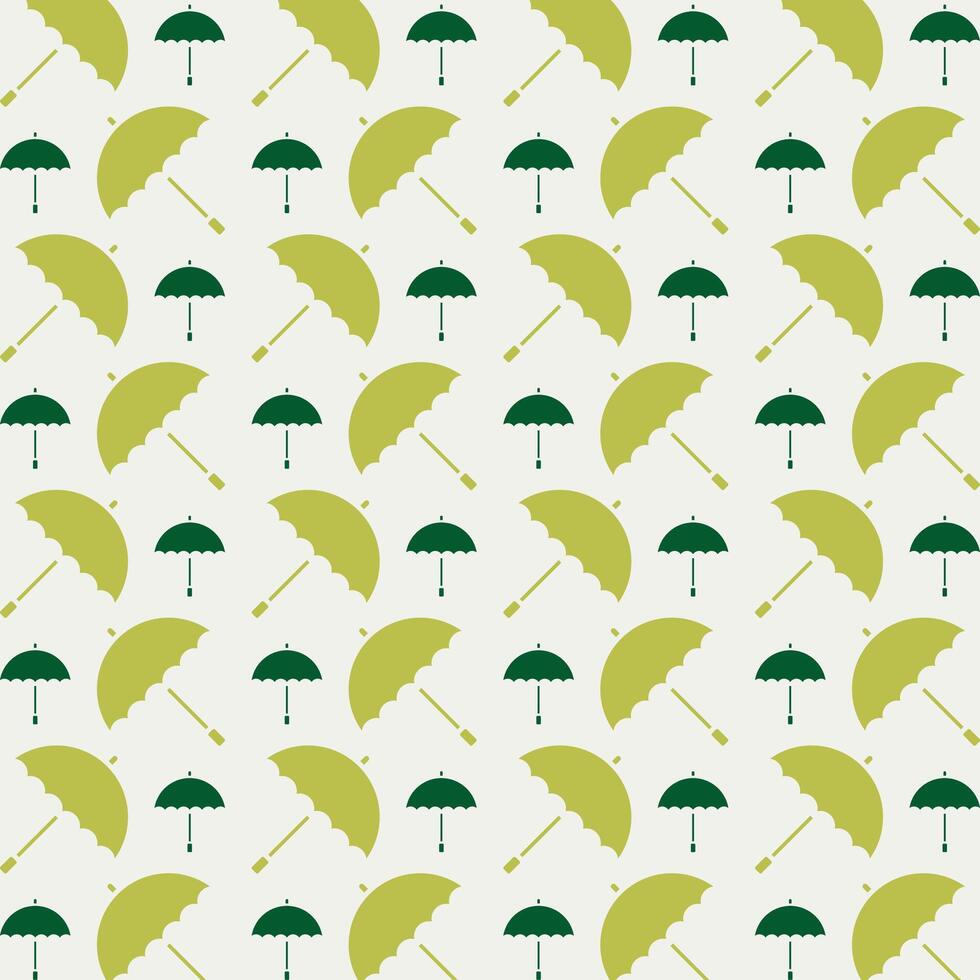 pioggia protezione raro di moda multicolore ripetendo modello vettore illustrazione verde design