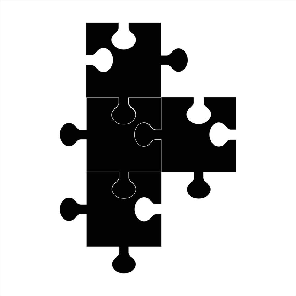 puzzle icona nel di moda piatto stile design. vettore grafico illustrazione. puzzle icona per sito web disegno, logo, app, e ui. vettore file. eps 10.