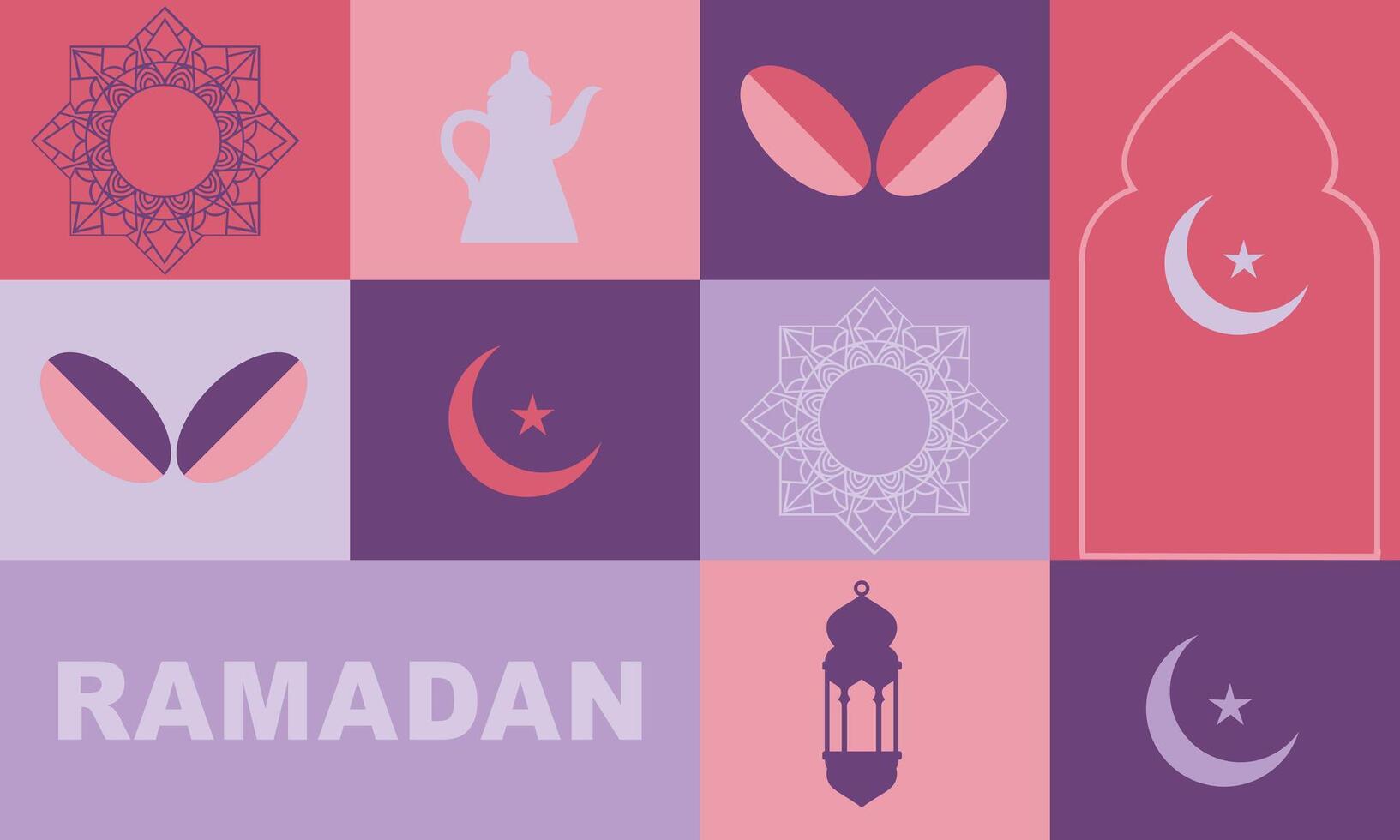 Ramadan kareem. islamico saluto carta modello con Ramadan per sfondo design vettore