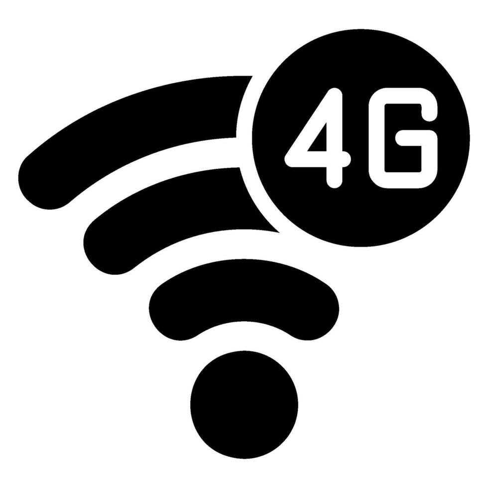 4g glifo icona vettore