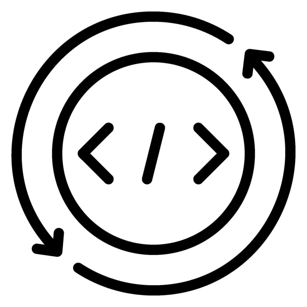 icona della linea di sincronizzazione vettore