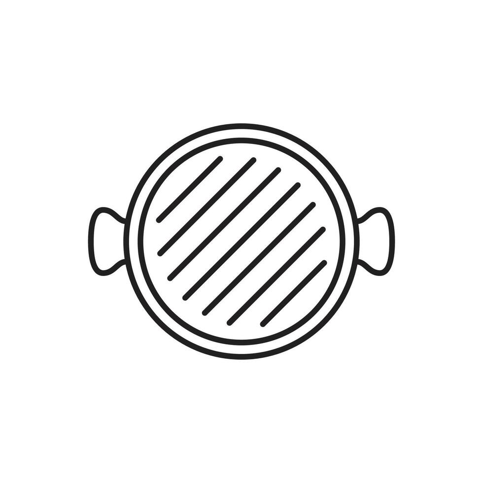 coreano padella scarabocchio logo. coreano padella su bianca sfondo. vettore